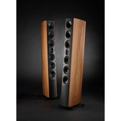Scansonic hd MB6 B coppia diffusori da pavimento 2.5 vie hi-fi - legno noce