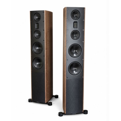 Scansonic hd MB8 B coppia diffusori da pavimento 3 vie hi-end - legno noce