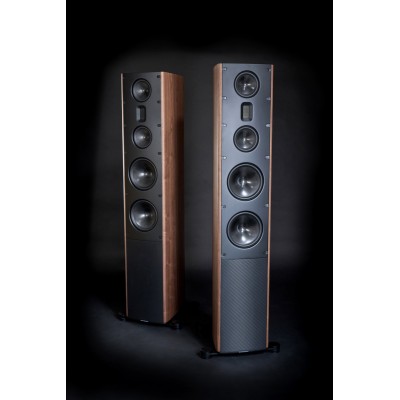 Scansonic hd MB8 B coppia diffusori da pavimento 3 vie hi-end - legno noce