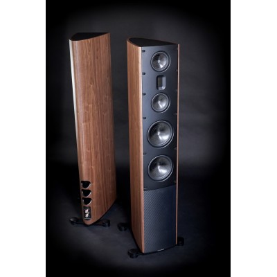 Scansonic hd MB8 B coppia diffusori da pavimento 3 vie hi-end - legno noce