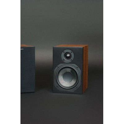 Scansonic hd L5 coppia diffusori compatti da scaffale Hi-Fi - legno noce