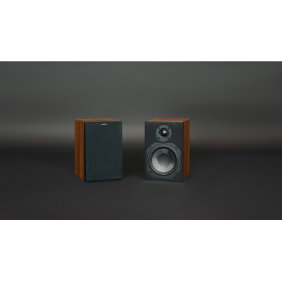 Scansonic hd L5 coppia diffusori compatti da scaffale Hi-Fi - legno noce