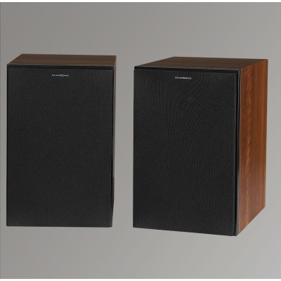 Scansonic hd L5 coppia diffusori compatti da scaffale Hi-Fi - legno noce