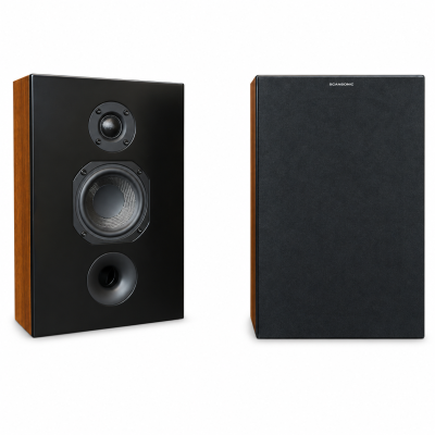 Scansonic hd L On-Wall coppia diffusori da parete 2 vie Hi-Fi - legno noce