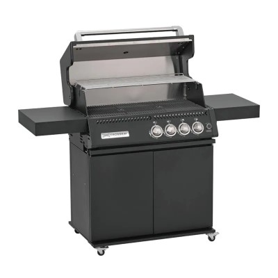 Crossray 4 burner TCX4FL Infrared Gas Barbecue with Cart - Black