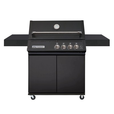 Crossray 4 burner TCX4FL Infrared Gas Barbecue with Cart - Black