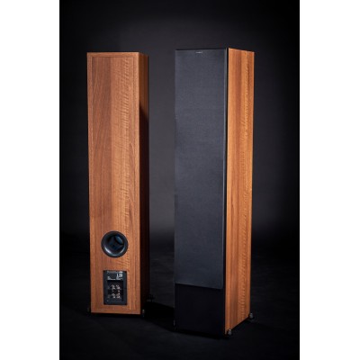 Scansonic hd L20 coppia diffusori da pavimento Full Range 3 vie Hi-Fi - legno noce