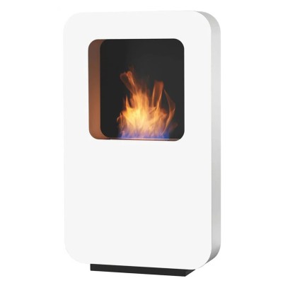 Safretti Curva xl Biocamino a terra 70 cm h 118 - bianco