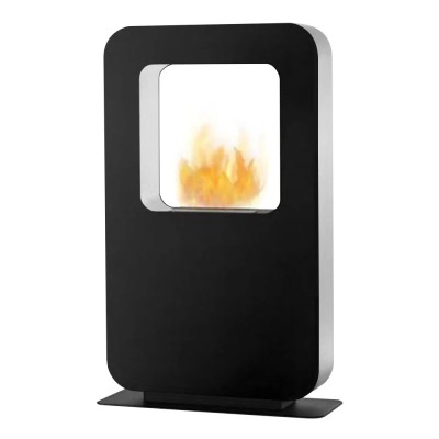 Safretti Curva xt Biocamino bifacciale a terra 70 cm h 118 - nero