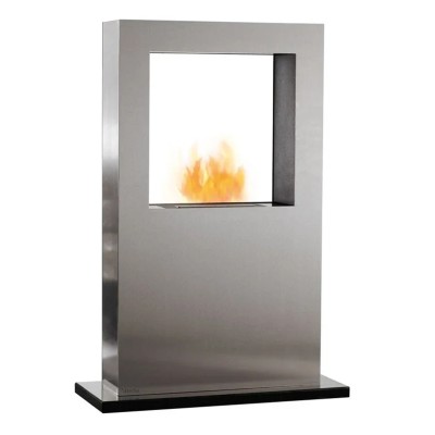 Safretti Cubico xt Biocamino a terra 70 cm h 124 - acciaio inox