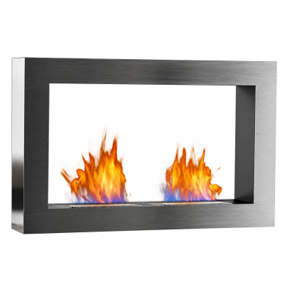 Safretti Cubico dt Biocamino a terra 111 cm h 70 - acciaio inox