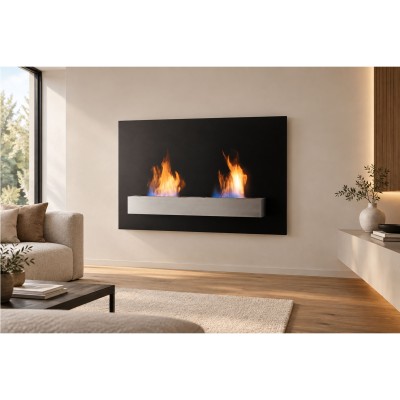 Safretti Riviera du gl biocamino da parete 115 cm