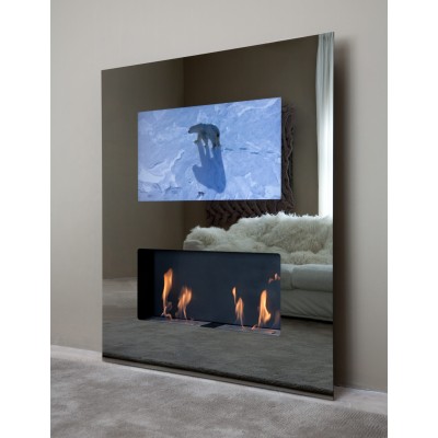 Safretti Double Vision 49” Biocamino con televisore 150 cm - magic mirror