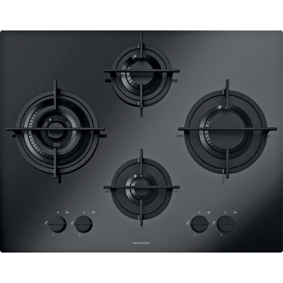 Barazza 1pmd64n mood gas hob 65 cm black glass ceramic