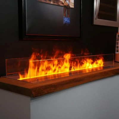 Chimenea eléctrica empotrable multicolor Magic-Fire Mistero 2500 con vapor de agua, 255 cm.