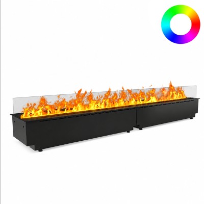Cheminée électrique encastrable multicolore Magic-Fire Mistero 2500 avec vapeur d'eau 255 cm