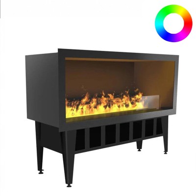 Chimenea eléctrica de vapor empotrable Magic-Fire Incanto 1000 wf multicolor de 120 cm