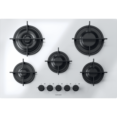 Barazza 1pmd70b mood table de cuisson à gaz 75 cm vitrocéramique blanche