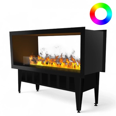 Chimenea eléctrica de vapor empotrable de doble cara Magic-Fire Incanto 1000 st multicolor de 120 cm