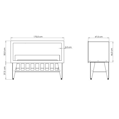 Magic-Fire Incanto 1500 wf electric built-in steam fireplace 170 cm