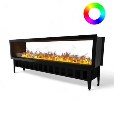 Chimenea eléctrica de vapor empotrable de doble cara Magic-Fire Incanto 2000 st multicolor de 220 cm
