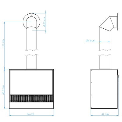 Kominek parowy elektryczny Magic-Fire Sogno 500 66 cm + komin