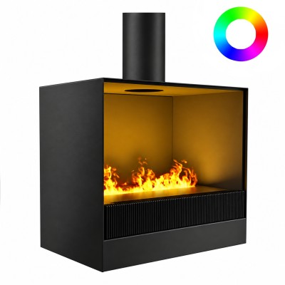 Chimenea eléctrica de vapor multicolor Magic-Fire Sogno 500 de 66 cm + salida de humos