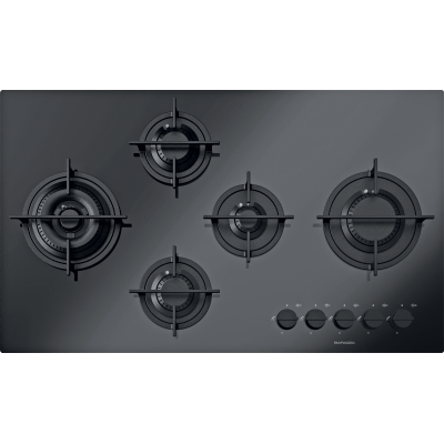 Barazza 1pmd95n Mood Gaskochfeld 90 cm, schwarze Glaskeramik