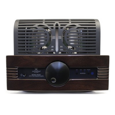 Synthesis roma 96dc dark amplificatore integrato valvolare - legno marrone
