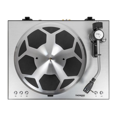 Thorens TD 404 DD Plattenspieler mit Direktantrieb-Gleichstrommotor – Schwarz