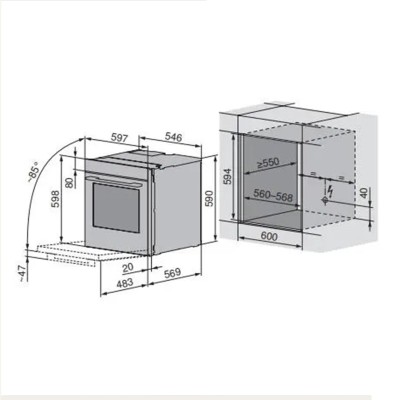 V-Zug CombairSteamer V6000 60NY forno a vapore combinato da incasso 60 cm nero – 2304900007