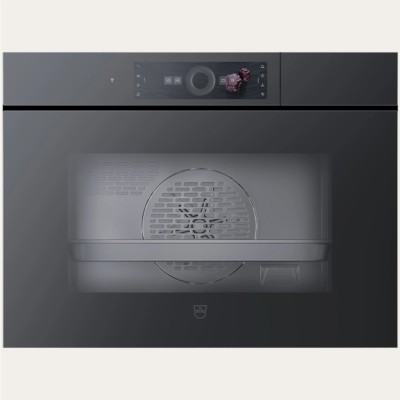 V-Zug 2304300004 CombiSteamer v6000 45NY Einbau-Dampfgarer, 45 cm hoch – schwarz