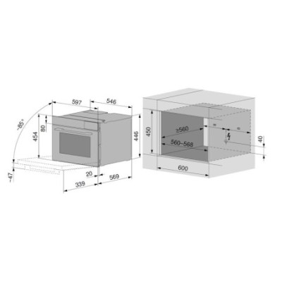 V-Zug 2304300009 Combisteamer v6000 45PY forno a vapore combinato da incasso h 45 cm - platino