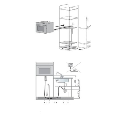 V-Zug 2304500009 Combisteamer V6000 45PFY forno a vapore con allaccio idrico h 45 cm - platino