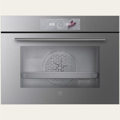 Horno combinado de vapor empotrable V-Zug 2303100009 CombiSteamer V4000 45P, altura 45 cm - platino