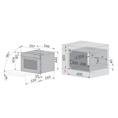 V-Zug 2302600011 Steamer v4000 45P forno a vapore da incasso h 45 cm - platino