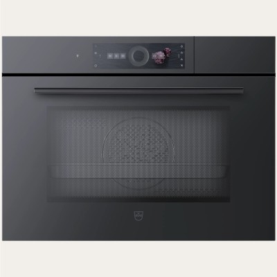 V-Zug 2304100007 V6000 forno microonde a vapore combinato da incasso h 45 cm - nero