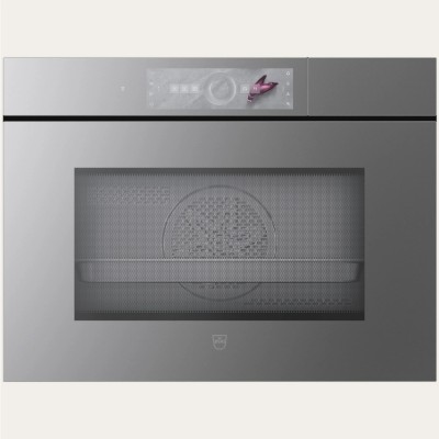 V-Zug 2304700010 V6000 forno microonde a vapore combinato da incasso h 45 cm - platino