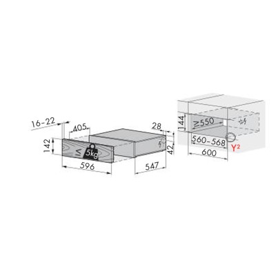 V-Zug 3402700001 V4000 14 cassetto scaldavivande - pannellabile