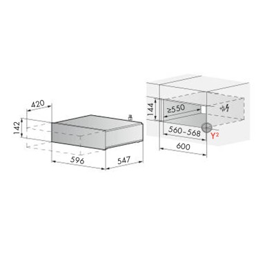 copy of V-Zug 3402600003 V4000 14 cassetto scaldavivande - nero