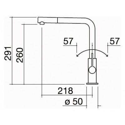 Grifo monomando Barazza 1rubun2d único negro