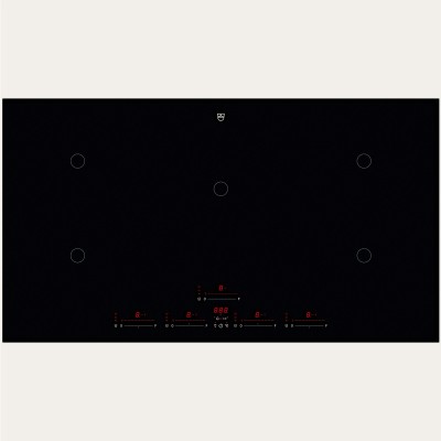 V-Zug 3111400008 V6000 l905 piano cottura induzione 90 cm - nero