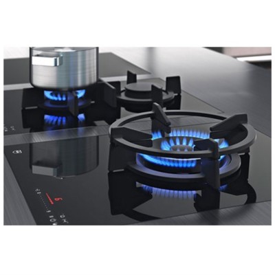 V-Zug 3106360115 GAS411GSAZ piano cottura a gas domino 40 cm - vetro nero