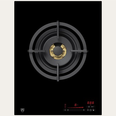 V-Zug 3106360115 GAS411GSAZ piano cottura a gas domino 40 cm - vetro nero