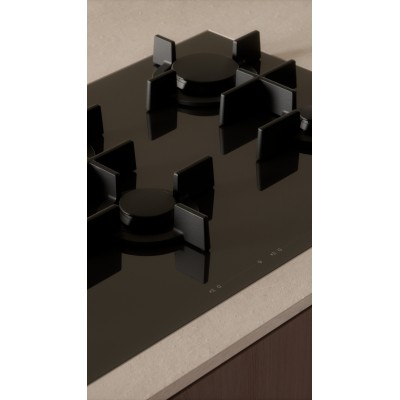 V-Zug 3107260515 GAS951GSAZ piano cottura a gas 90 cm - vetro nero