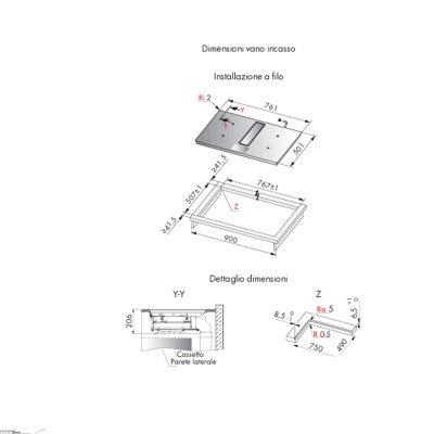 V-Zug 3109600001 V4000 I804 piano induzione con cappa integrata 76 cm