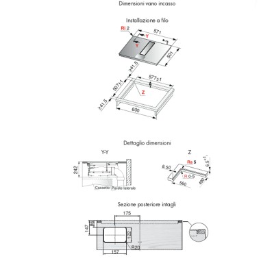 V-Zug 3117600001 V2000 I604 piano induzione con cappa integrata 60 cm