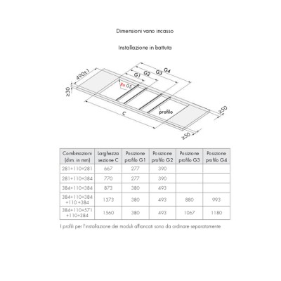 V-Zug 6400560005 DSMS cappa domino da piano