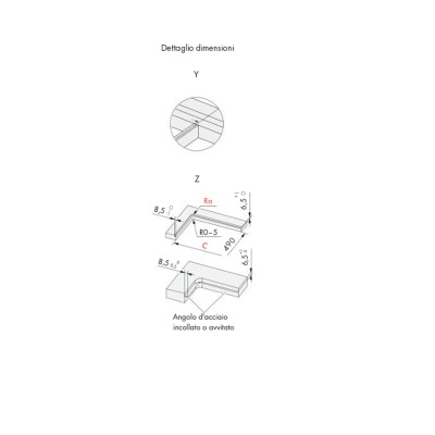 V-Zug 6400560005 DSMS cappa domino da piano