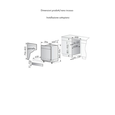 V-Zug 4116800006 V4000 VGB lavastoviglie incasso scomparsa totale 60  cm